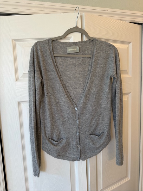Zadig & Voltaire Sweaters - ZADIG & VOLTAIRE grey cashmere sweater skull buttons size small
